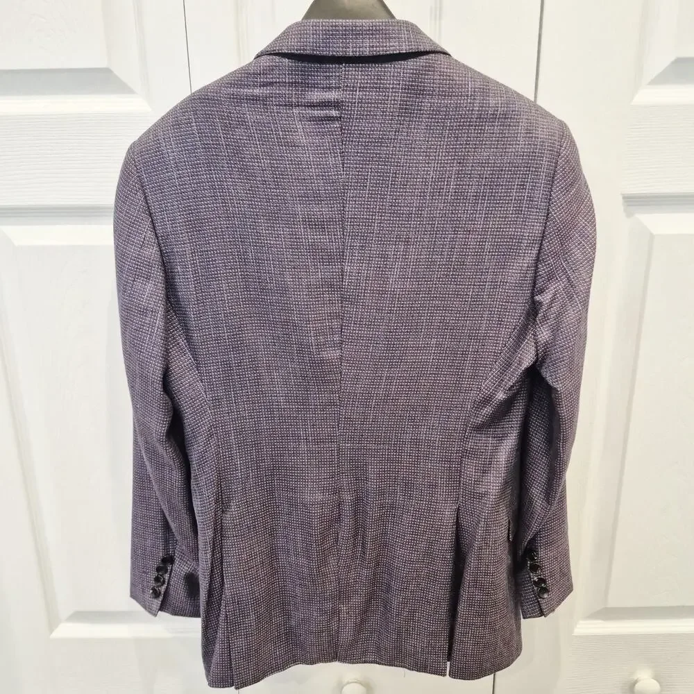 Emporio Armani Purple Iridescent G Line Blazer Sport Coat Sz 48R 2-Button Jacket
